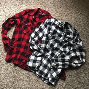 LOT OF 2 FLANNEL SHIRTS