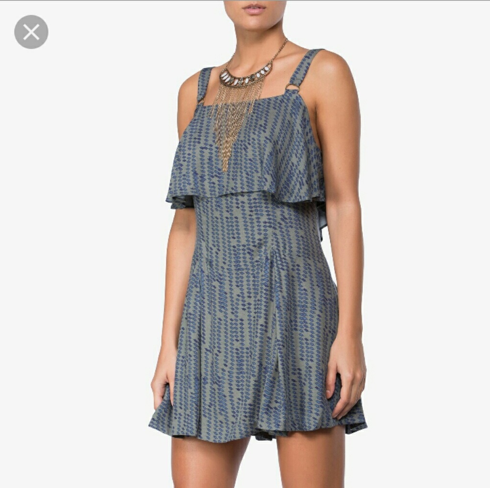 Free People Paper Flowers Mini Dress