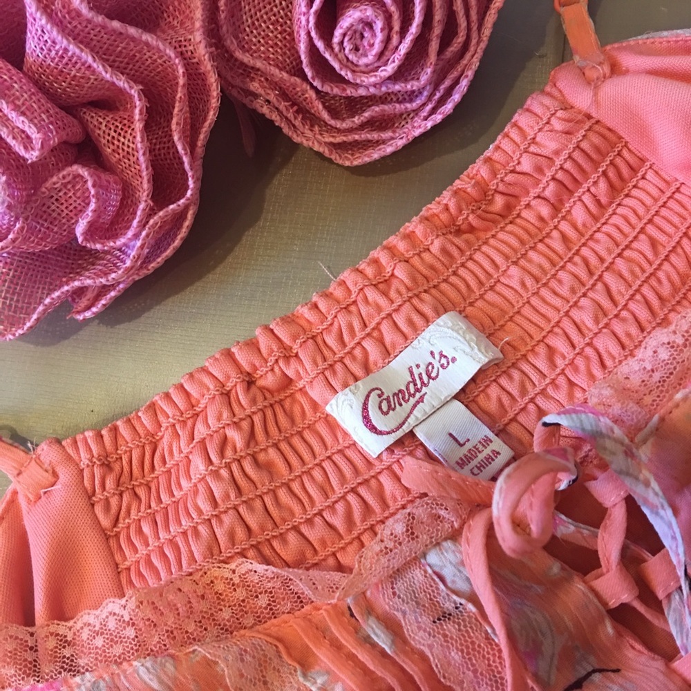 Candies Spaghetti Strap Flowey Top Large - Picture 4 of 5