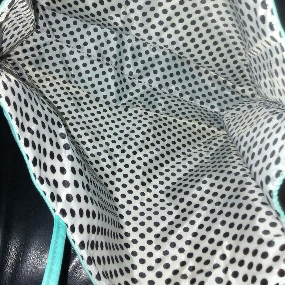 LAST CALL Teal Lancome tote - Picture 6 of 8