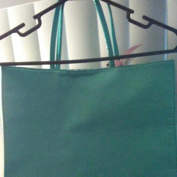 LAST CALL Teal Lancome tote - Picture 2 of 8