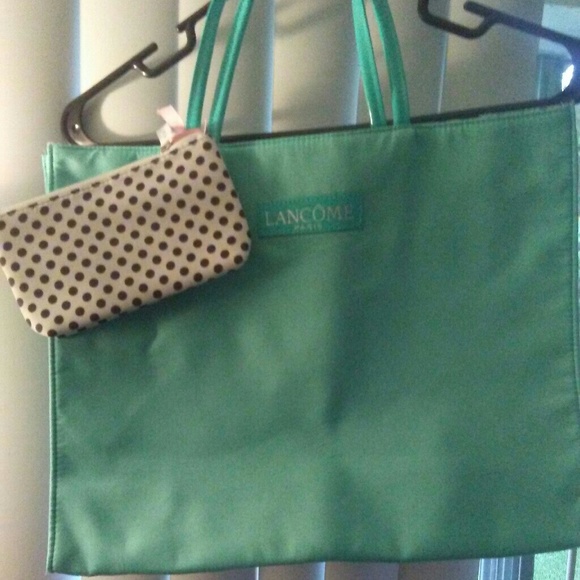 LAST CALL Teal Lancome tote - Picture 3 of 8