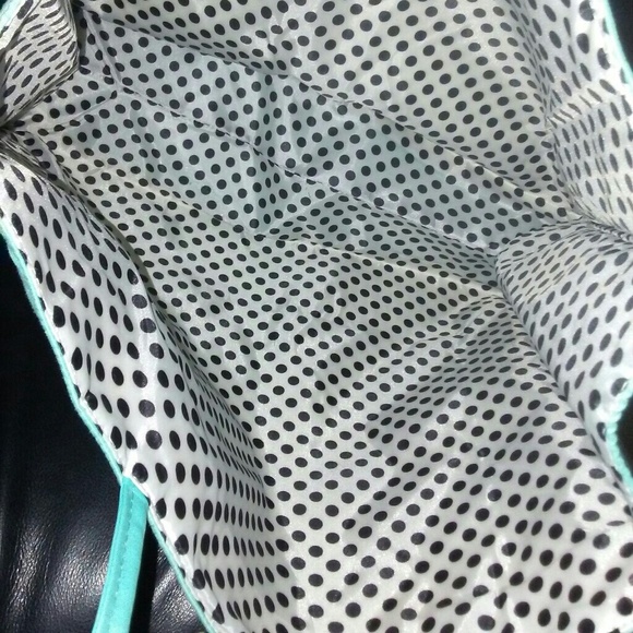 LAST CALL Teal Lancome tote - Picture 6 of 8