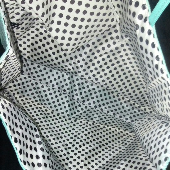 LAST CALL Teal Lancome tote - Picture 7 of 8