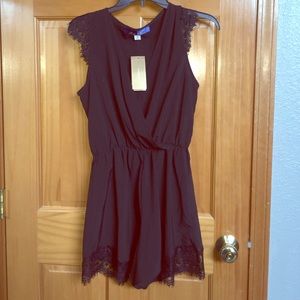 Francesca's black lace romper