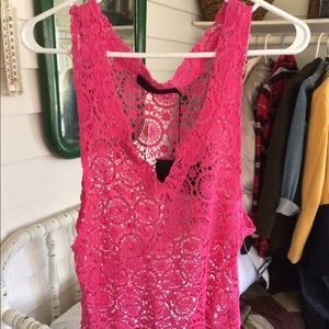 Story of Lola Fushia Lace top