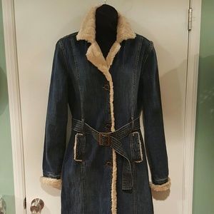 #TBT!!  Retro 80's denim and fur (faux) coat