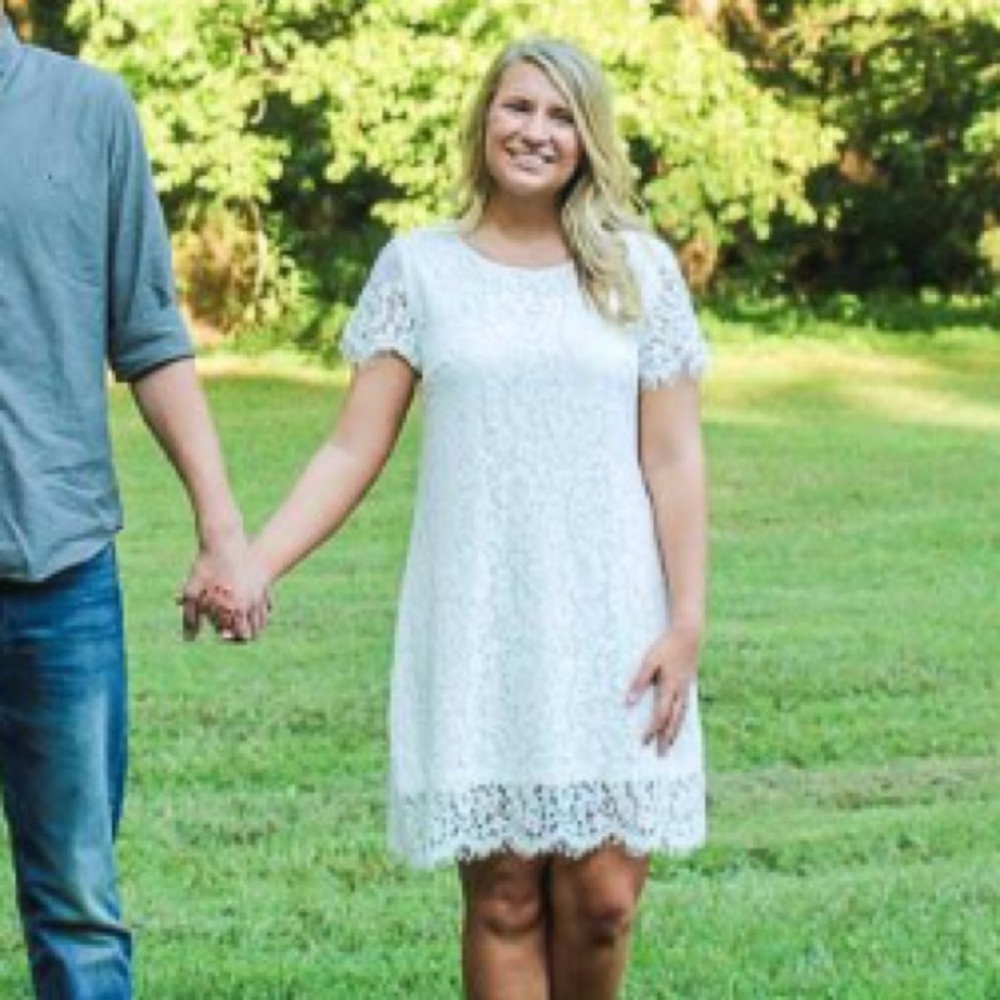 White lace dress