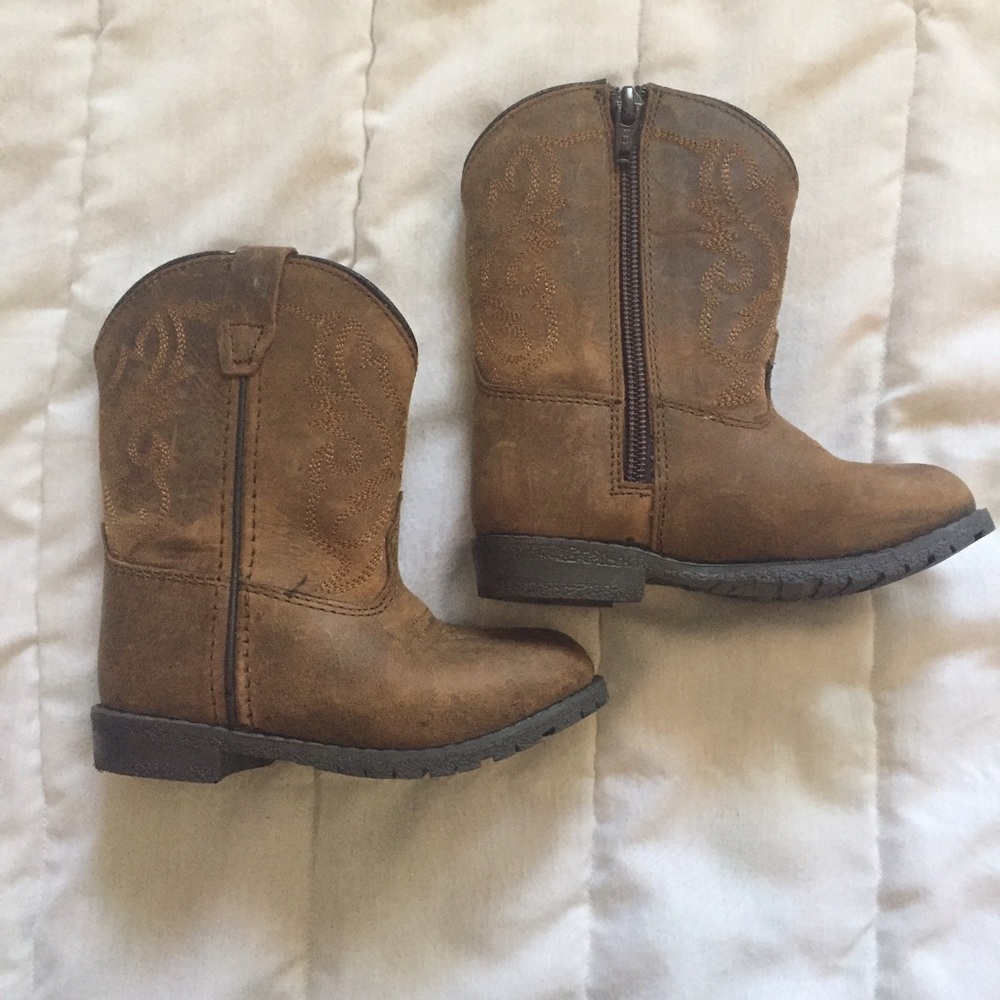 Brown Leather Cowboy Boots