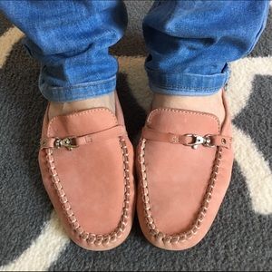 Peachy Pink Suede ALFANI slip on Loafers