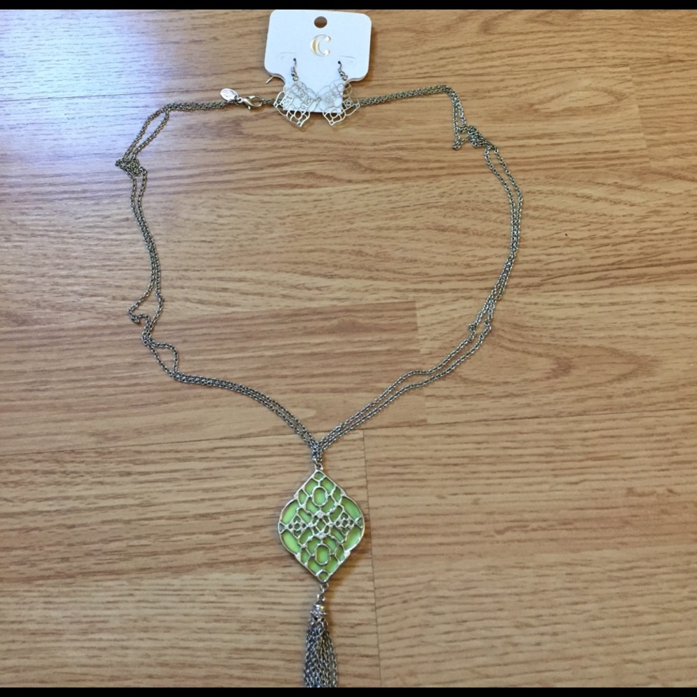 SUPER CUTE STATEMENT NECKLACE AND EARRING