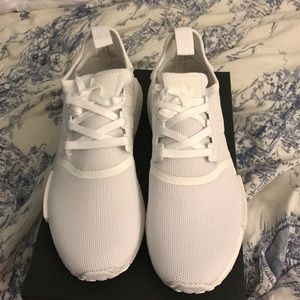 All white NMDs size 10 brand new never worn