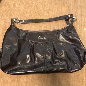 Dark Brown Coach hobo - clean and shiny!