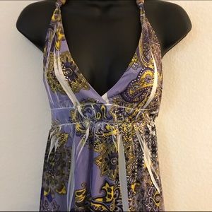 Sexy halter back summer dress