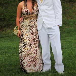 Super fun, animal print, beaded, open back