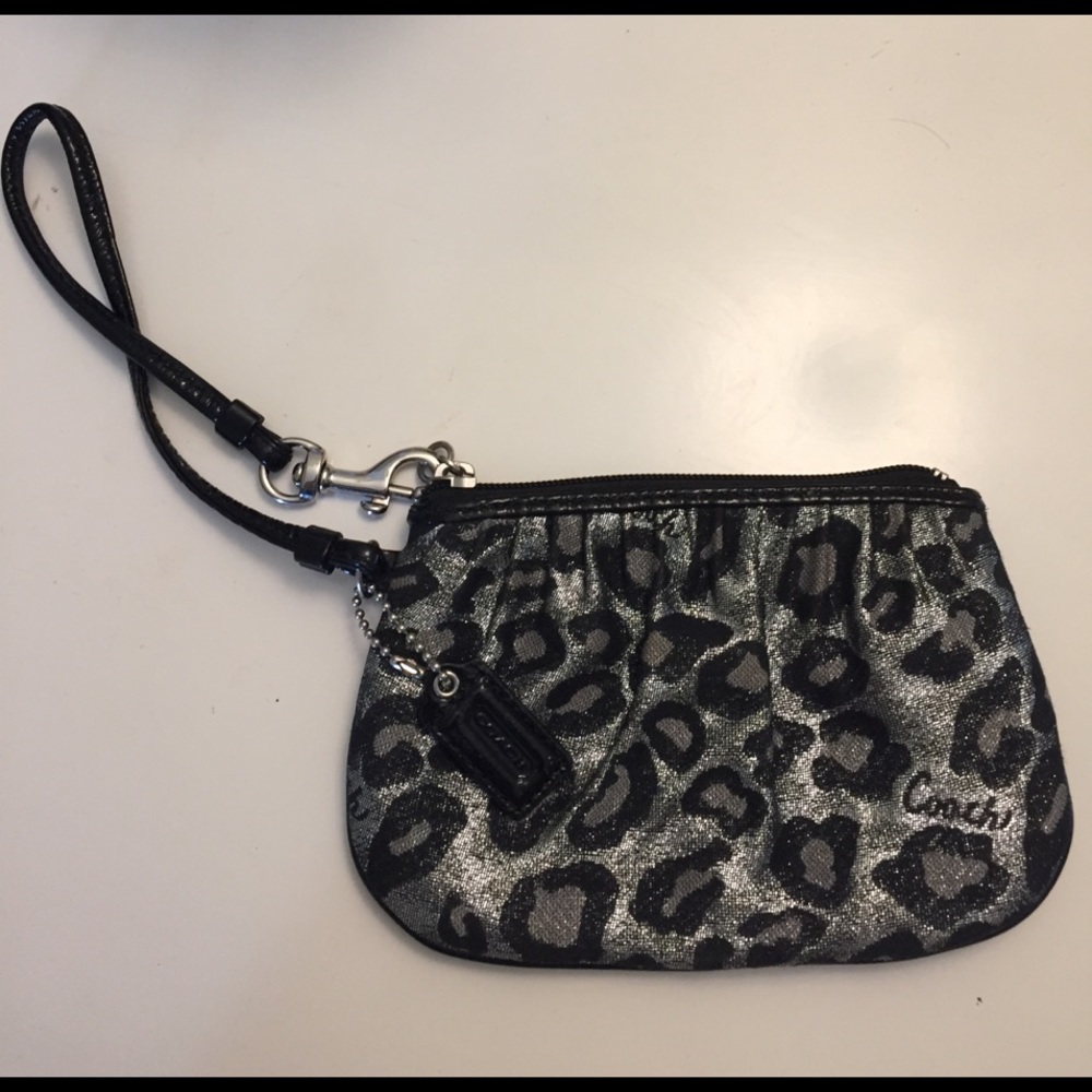Super cute cheetah print coach wristlet!