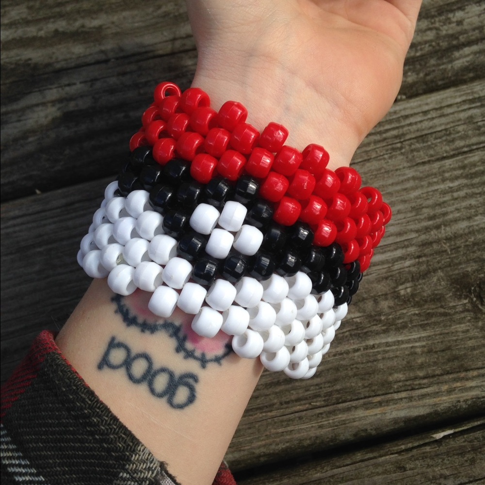Pokémon Pokéball Rave Kandi Cuff