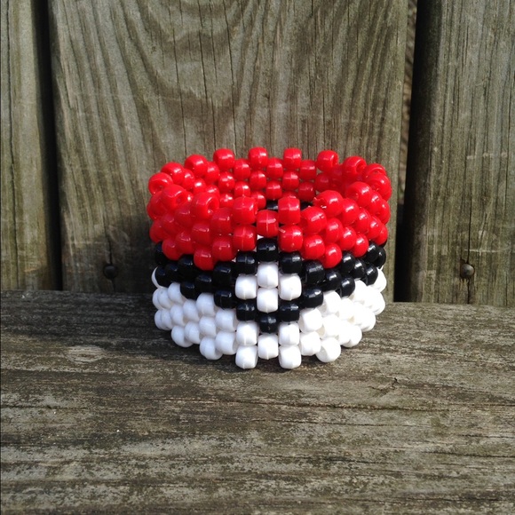 Pokémon Pokéball Rave Kandi Cuff - Picture 2 of 2