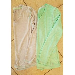 Lot of 2 Long Sleeve Athletic Tops Size M