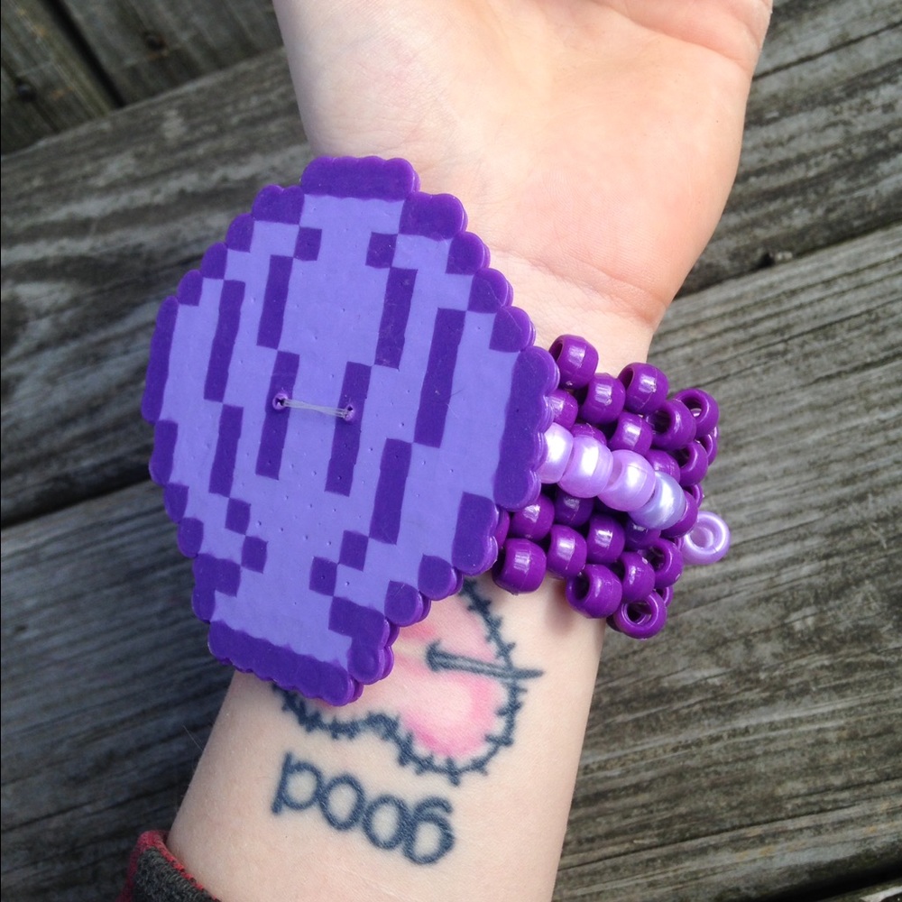 Purple Mermaid Shell Rave Kandi Cuff