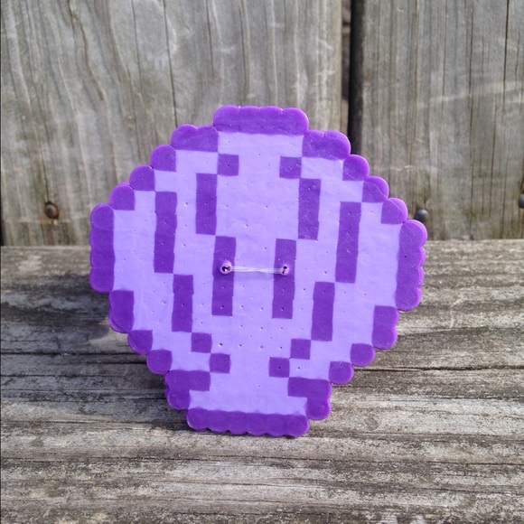 Purple Mermaid Shell Rave Kandi Cuff - Picture 3 of 3