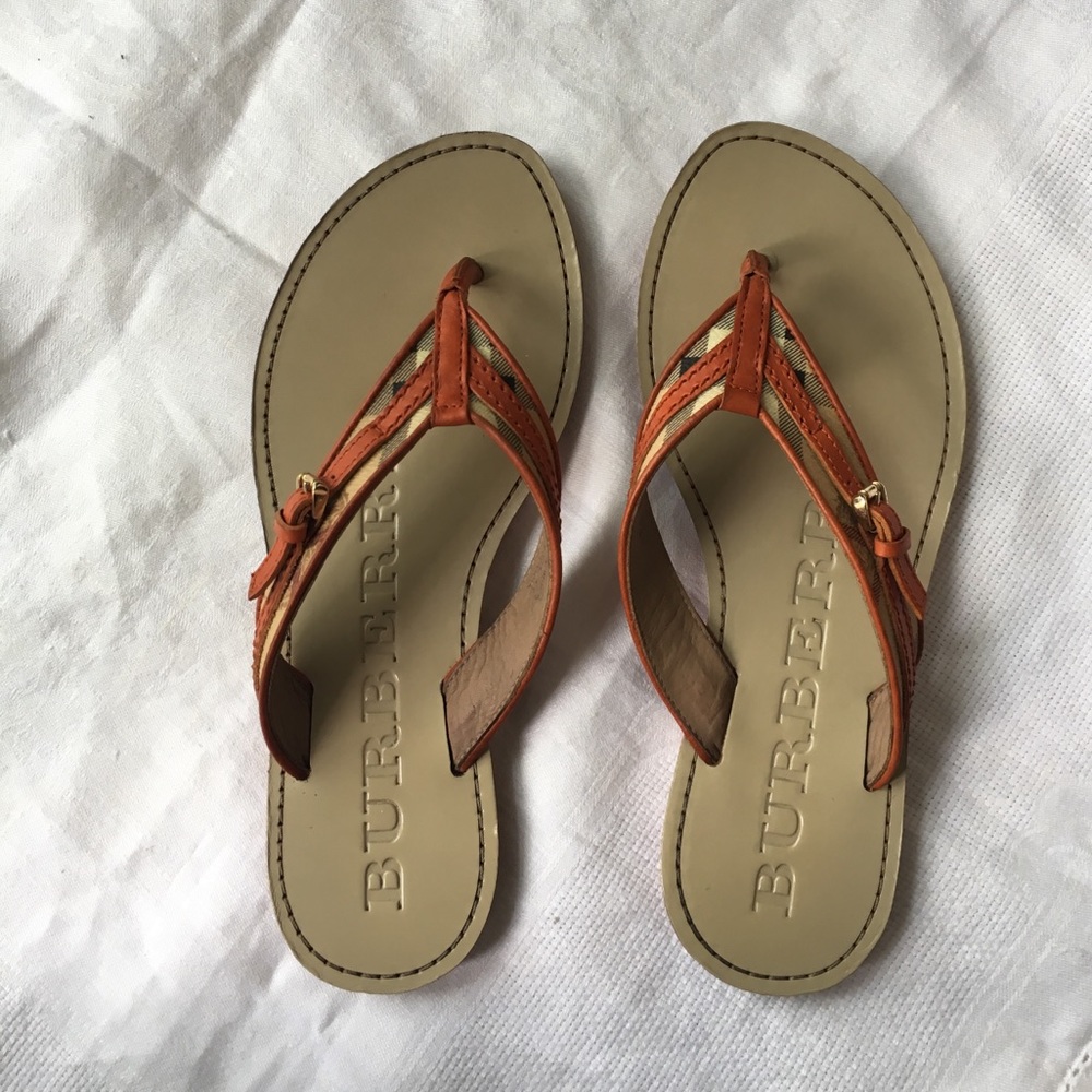 BURBERRY LEATHER SANDALS 8M