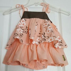 NWOT Sophie Catalou "Jardi Japones" Tiered Romper