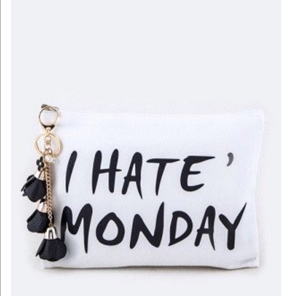 I Hate Monday Tassle Pouch