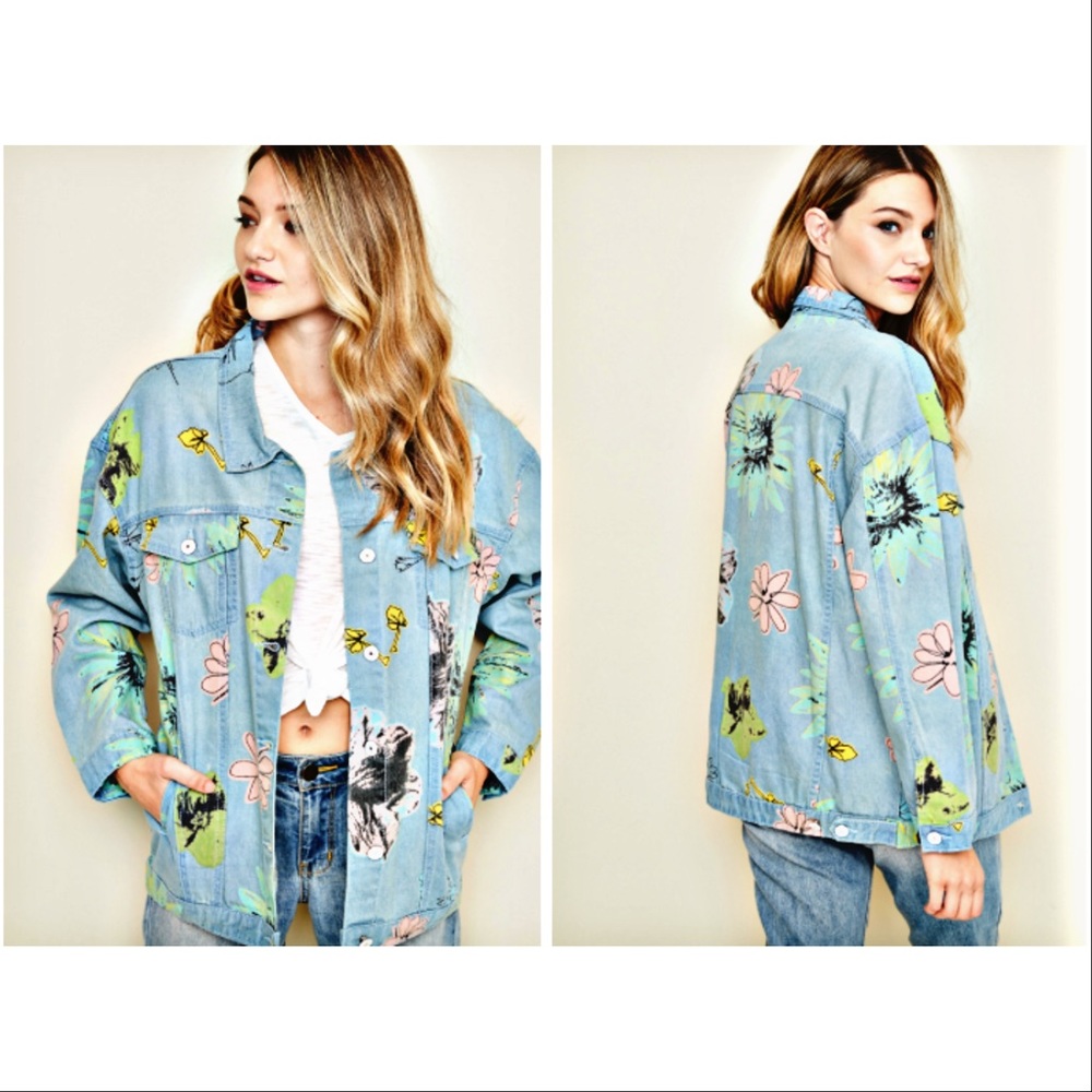 Floral Denim Jacket