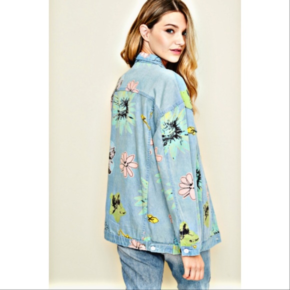 Floral Denim Jacket - Picture 2 of 3