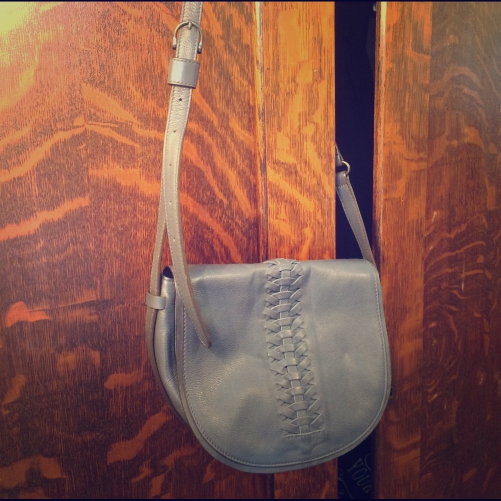 Gray-blue crossbody purse