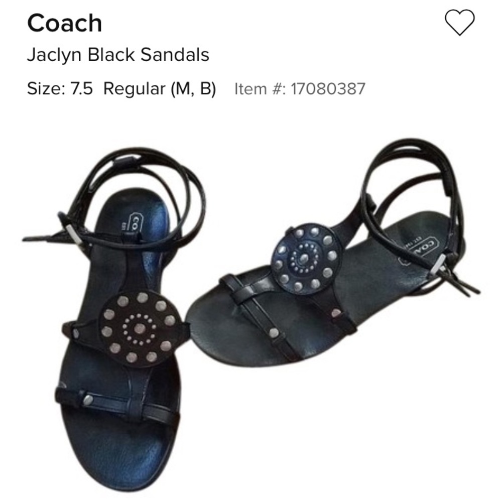 Coach Gladiator Sandal Size 7.5