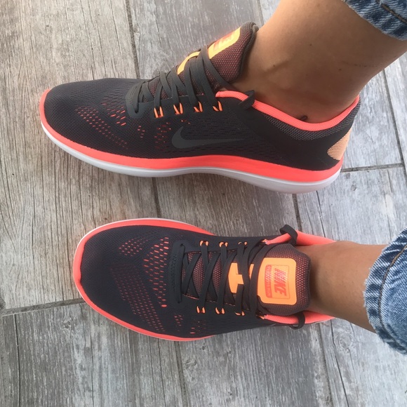 Nike Shoes - Coral -Grey nice sneakers very comfortable🍑