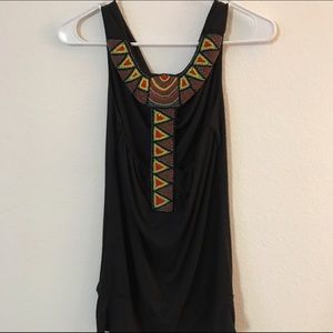 Cool tank with beaded racer back