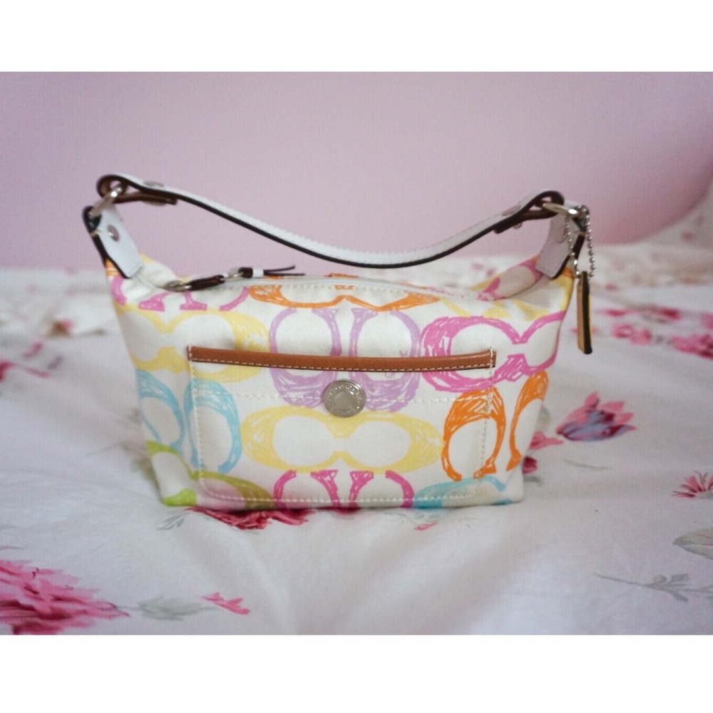 Rainbow mini Coach purse