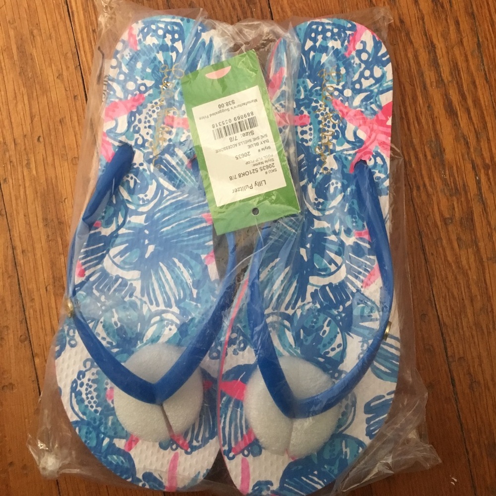 Lilly Pulitzer flip flops! Brand new!