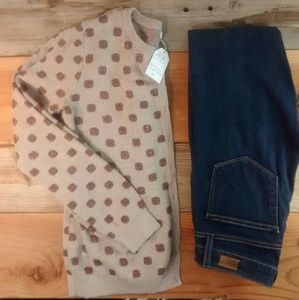 SALE Copper Polka Dot Cardigan