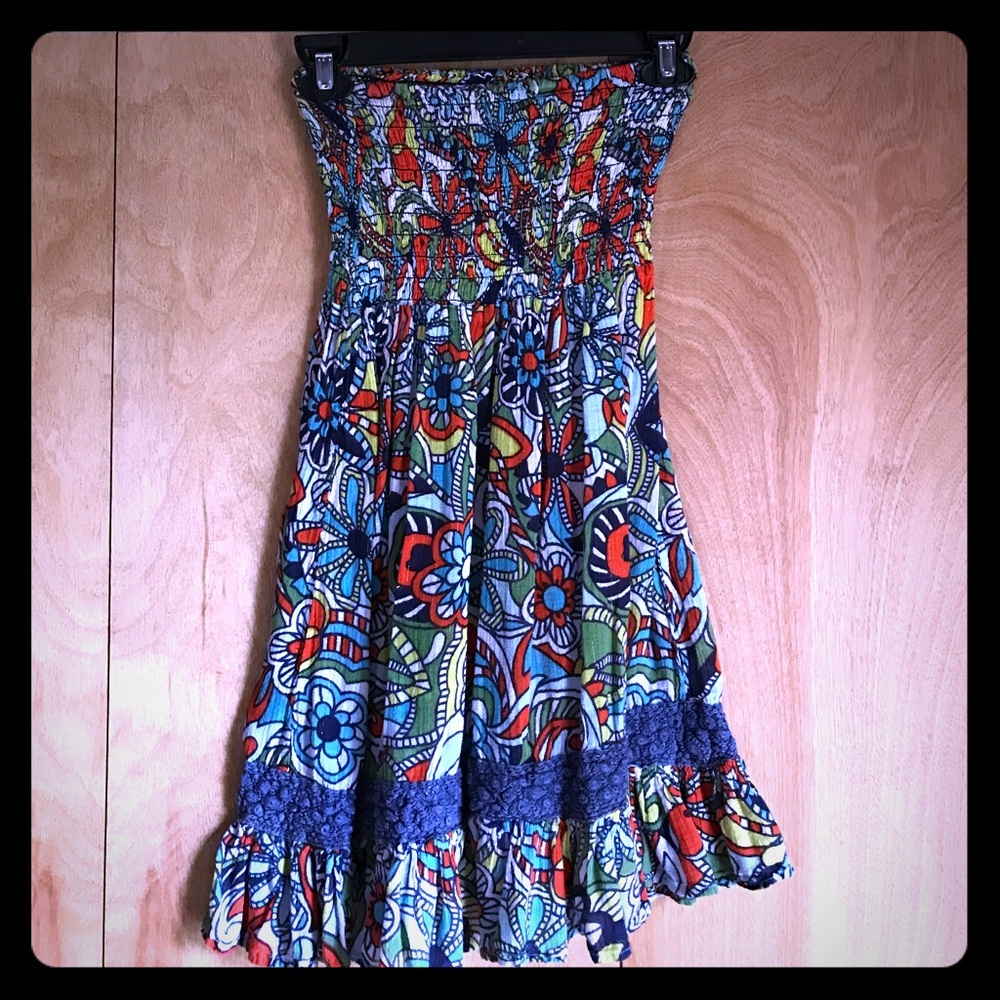 Strapless summer dress