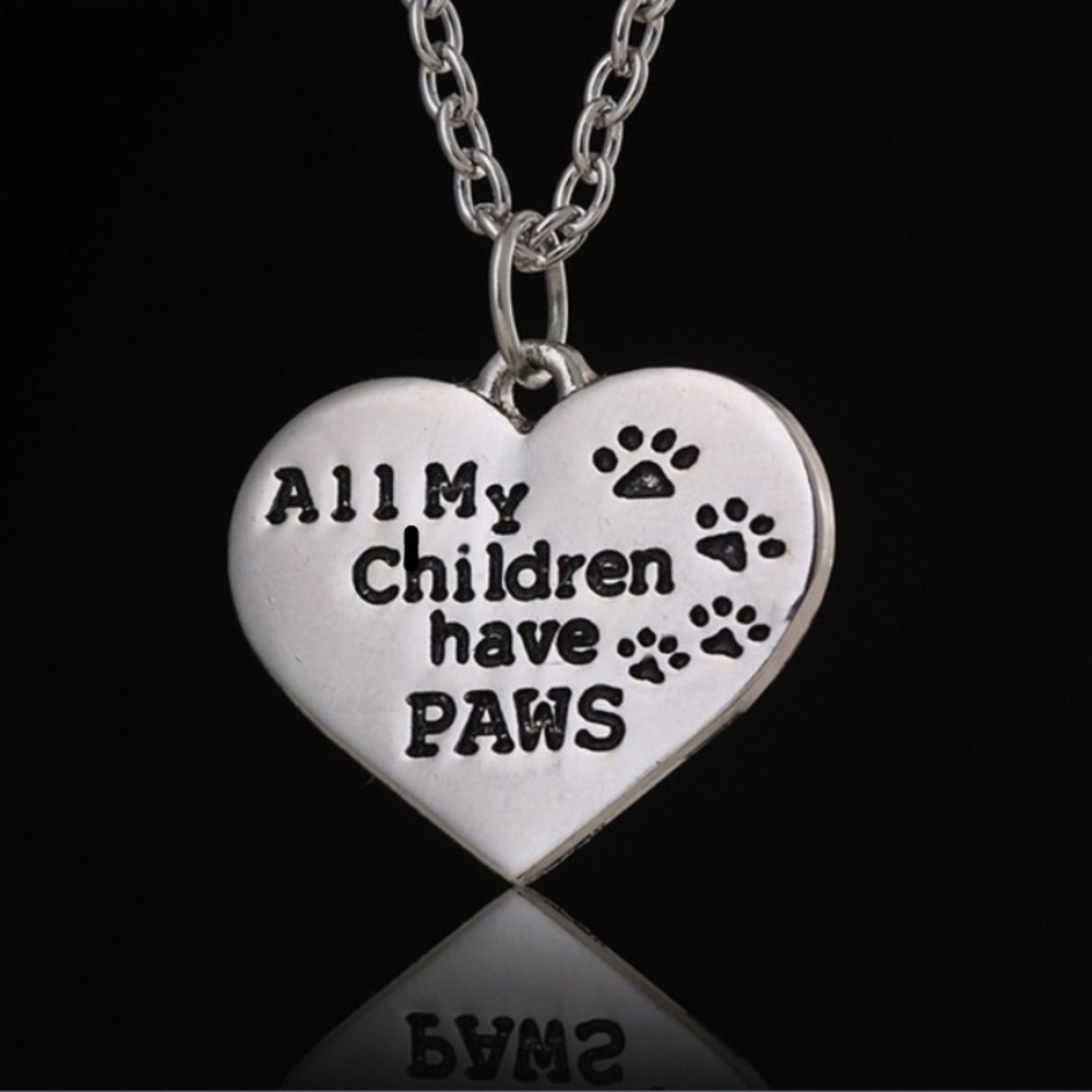 "All My Children Have Paws" Necklace
