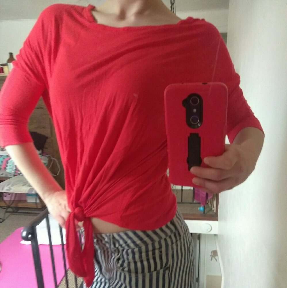 Tie in Front with Quarter Length Sleeves