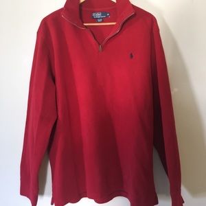 1/4 Zip Red Polo by Ralph Lauren Pullover