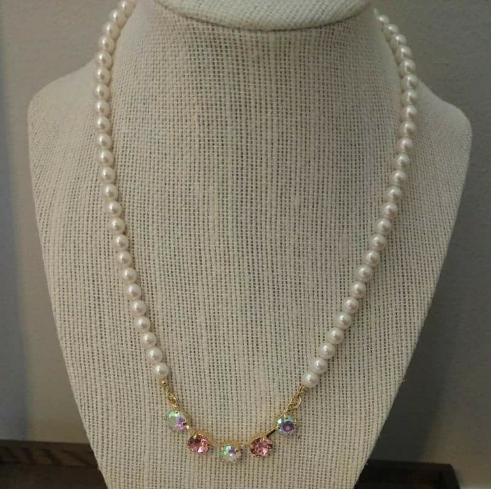 Swarovski crystal necklace and bracelet set