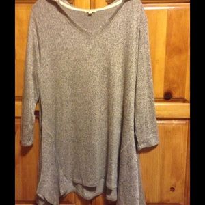Soft hooded tunic top