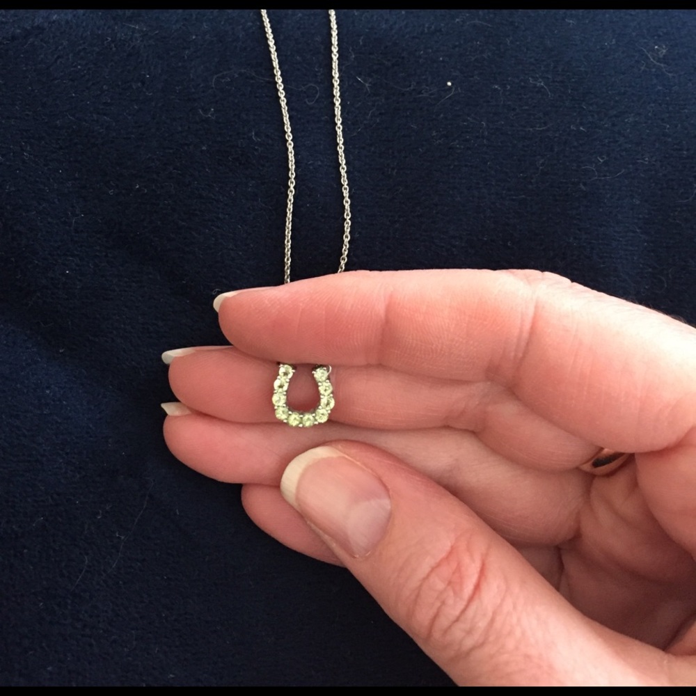 Lucky horseshoe! Peridot necklace