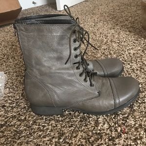 Steve Madden Gray Troopa Combat Boots