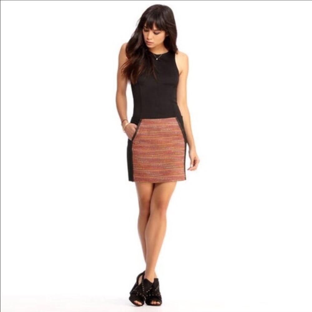 Rachael Roy multicolored tweed mini skirt