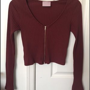 Maroon crop top