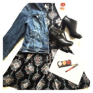 Mossimo Printed A-Line Dress SZ L