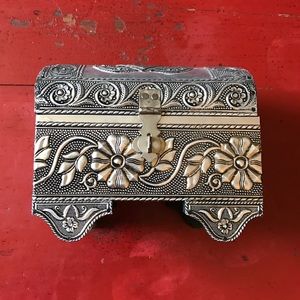 Decorative Silver Elephant Storage Box
