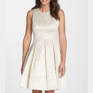 Eliza J Jacquard Fit & Flare Dress